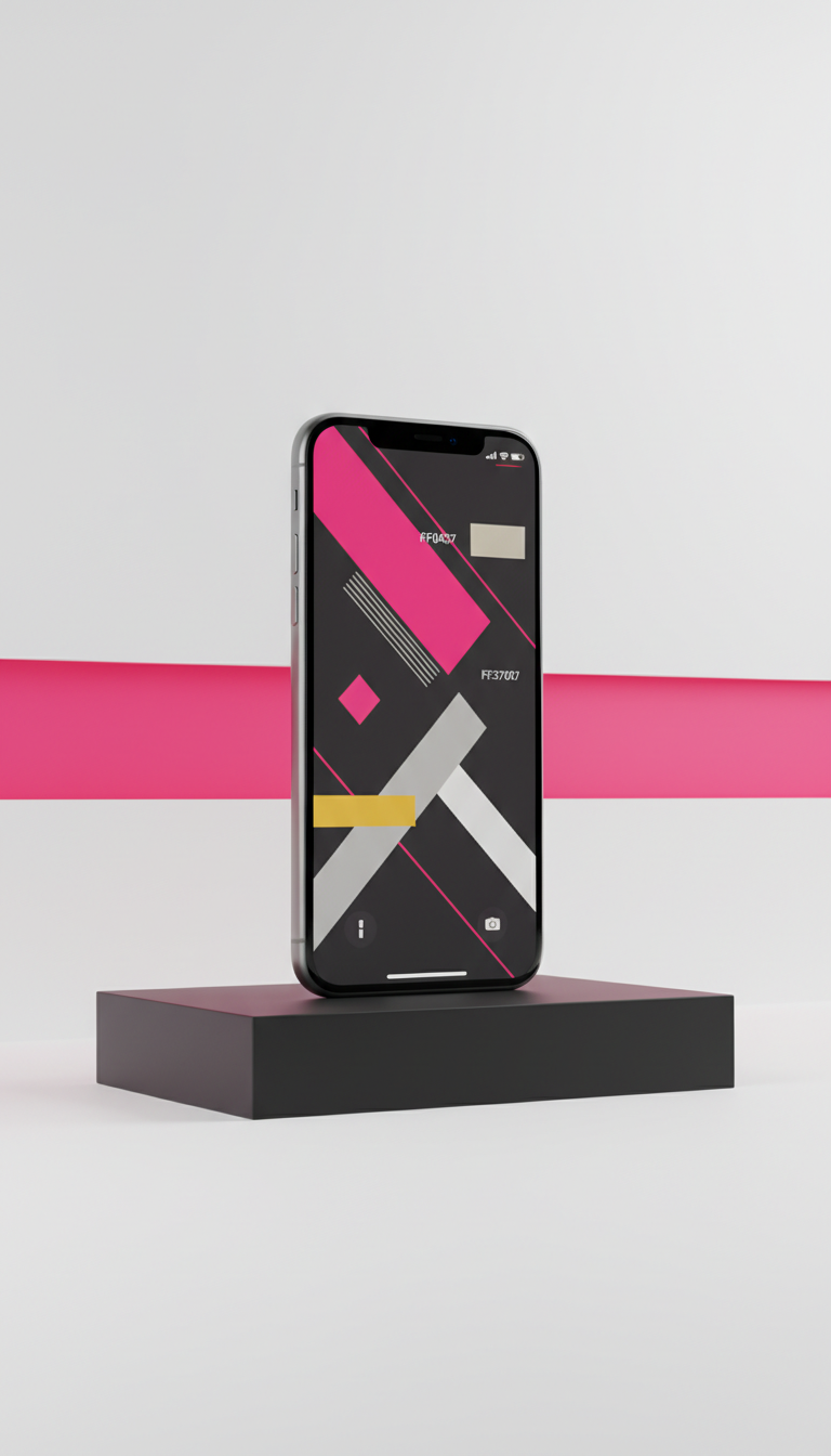 Refurbished iPhone with Custom Neon Interface